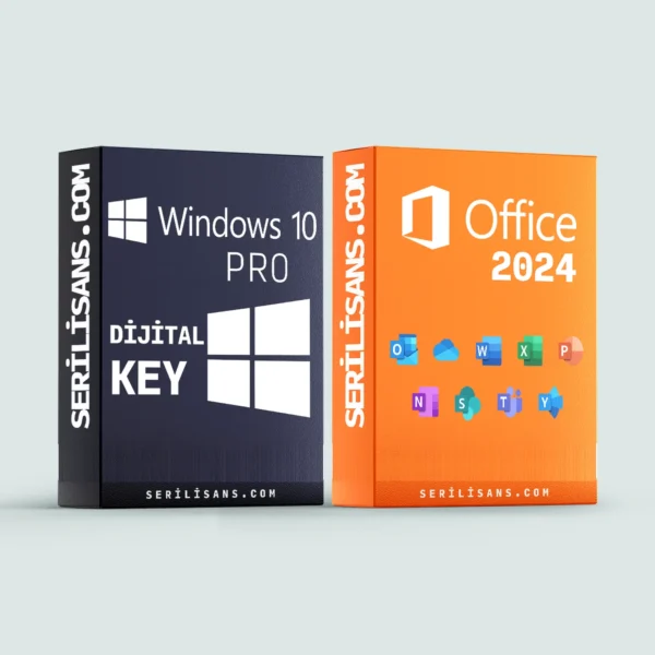 Windows 10 Pro Lisans + Office 2024 Pro Plus Ömür Boyu Paket